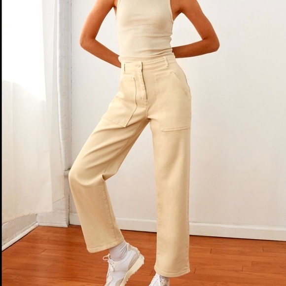 Aritzia Pants - Aritzia Wilfred Modern Utility Pant GD Flax Beige Size 6 cotton blend NWT